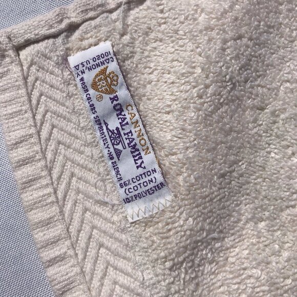 Vtg Cannon Royal Family  Sunflower 70s Floral Bath hand Wash Towel Set MCM Boho - Picture 10 of 16